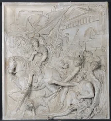 Alexander den Store og Diogenes, færdiggjort i 1693 (marmor) (se også 193557)